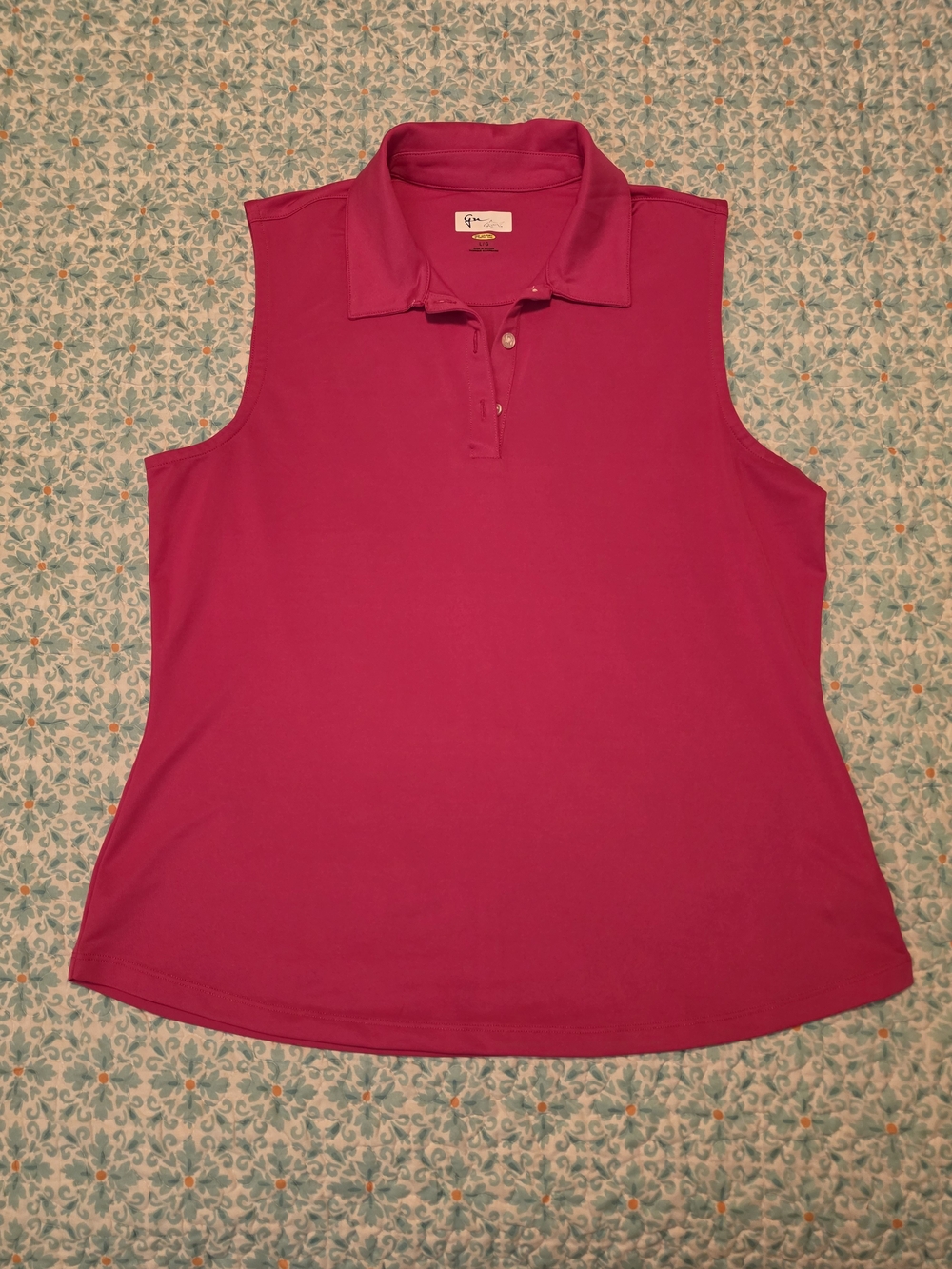 *NWOT* Greg Noeman Sleeveless Polo Tank - Fuchsia Pink